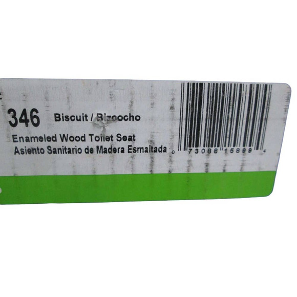 Atwood Slow Close Round Closed Enameled Wood Front Toilet Seat in Biscuit Color - Picture 4 of 5